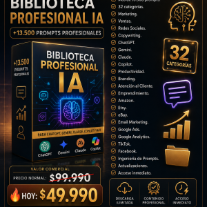 Biblioteca Profesional IA +13.500 Prompts Profesionales